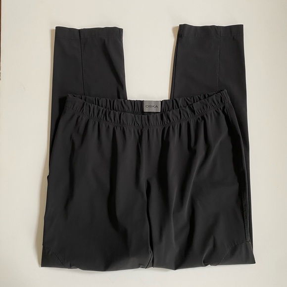 OSKA Pants - OSKA Black Jersey Women’s Pull-On Elastic Waist Pants Trousers 505 size 14